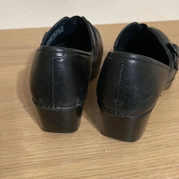 Dansko Women's Western Clogs Sz 6 Black Leather Button Professional Work Shoes - Picture 4 of 16